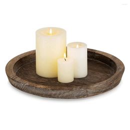 Candle Holders Tray Holder Rustic Kitchen Accessories For Wooden Home Countertop Farmhouse Decor