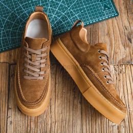 Dress Shoes Vintage Style Mens Casual Shoes Genuine Leather Men's Sneakers Classic Men Comfy Shoes Fashion British Style Skate Shoes for Man