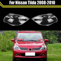 Auto Light Caps For Nissan Tiida 2008-2010 Transparent Lampshade Front Headlight Cover Glass Shell Headlamp Waterproof Mask