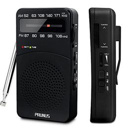 Radio PRUNUS J166 Pocket Portable Mini FMAM Digital Tuning receiver FM87108MHz MP3 Music Player Radios for AA batteries 230830