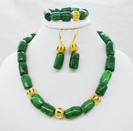 Necklace Earrings Set Nigerian Beads Jewery African Coral Jewellery -2023- Selling 18 Inches