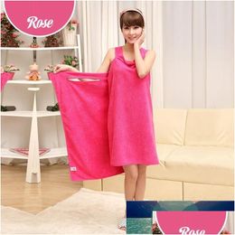 Towel 6 Color Lady Girls Magic Bath Towels Spa Shower Body Wrap Robe Bathrobe Beach Dress Wearable Yxy0205 Factory Price Expert Design Dhcy4