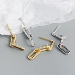 Stud Earrings WPB 925 Sterling Silver Zircon Diamond Tassel Chain Women's Trend Jewellery Office Party Gift Banquet