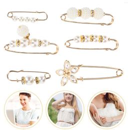 Brooches 6pcs Clothing Safety Pin Brooch Dress Pant Waist Tight Sweater Shawl