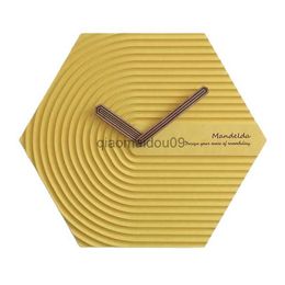 Wall Clocks Nordic Luxury Large Wall Clock Wall Home Decor Creative Silent Yellow 3d Modern Watch Wall Clocks Bedroom Living Room Gift Ideas HKD230830