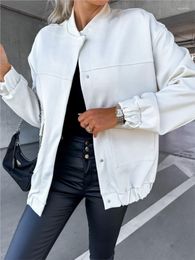 Women's Jackets Autumn Winter Women Coats Casual Long Sleeve Loose Button Black White 2023 Fashion Outerwear Female Jacket