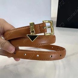 Luxury Belt For Women Designer P Belts Gold Letters Pendants Waistbands Ladies Brown Cowskin Belt Womens Needle Buckle Waistband New -7