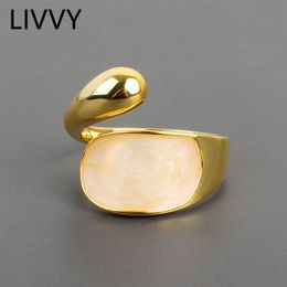 Band Rings LIVVY Silver Color Minimalist Irregular for Women Couples Vintage Jewelry Simple Open Ring Gift 230830