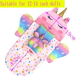 Doll Accessories Fits 12 18 inch Baby Born dolls accessories Four piece suit Sleeping bags pillows eye masks U shaped 230829