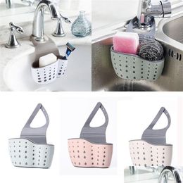 Kitchen Storage Organization Organizer Sponge Hanging Basket Drainer Sink Adjustable Snap Rack Holder Bathroom Drop Delivery Home Otpew