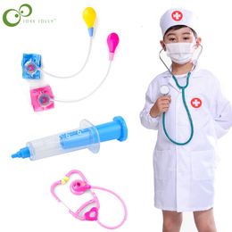 Tools Workshop 1 Set Simulation doctor nurse work Children Uniform Cross Coat Halloween Costume Kids Cosplay Baby Toys Fancy Party birthday WYW 230830