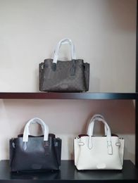 2023 new Haba coated sail material wear-resistant classic handbag cowhide leather original men's and women's shoulder bag fashion oblique handbag