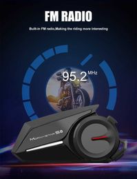 New Mornystar S8 Motorcycle Intercom Helmet Headsets 1200M 6 Rider Bluetooth Intercom Communication GPS Interphone Waterproof FM Q230830