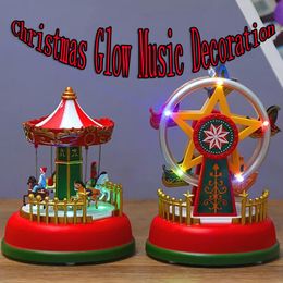 LED Light Sticks Xmas Decoration Luminous Music Carousel Ferris Wheel Ornament Home Christmas Birthday Gift Supplies 230829