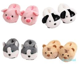 Slippers Cartoon Animals Warm Adult Soft Plush House Non Slip Indoor