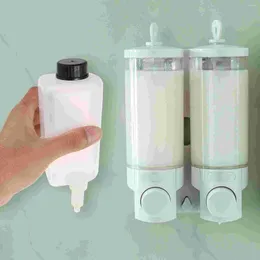 Dispenser di sapone liquido 3 Set Accessori Testine in gomma Parti Contenitore in plastica Appeso a parete Bottiglia da cucina Lozione Tirante