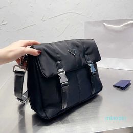 2023-Shoulder Bags Black Messenger Bag Canvas Women Classic Simple Wallet Mens Crossbody Bags Purse