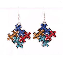 Dangle Earrings Women Colorful Sparkling Crystal Depression Style Jewelry High Grade Zinc Alloy Material Provide Drop