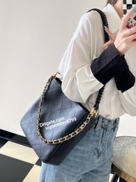 10A Top Quality Women Luxury Designer 23a Underarm Hobo Bags Genuine Leather Woven Handbag High End Chain Shoulder Bag Imitation 26cm Cosmetic Tote Bag Purse With Box