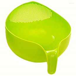 Storage Baskets Durable Rice Washing Philtre Strainer Kitchen Tool Beans Peas Sieve Basket Colanders Cleaning Gadget Filtering With Handle E