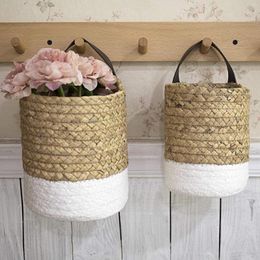 Storage Bags Woven Seagrass Basket 5.4 Inch And 6.4 For Plant Pot