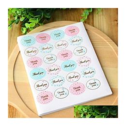 Gift Wrap Thank You Wedding Favours Guest Gifts Seal Sticker Sealing Labels Packaging Party Decorations 24Pcs/Lot Drop Delivery Home Ot7Br