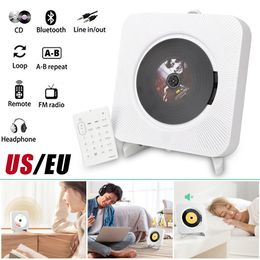 CD Player Wall Mountable Bluetooth Portable Home Audio Box with Remote Control FM Radio Builtin HiFi Ser MP3 230829