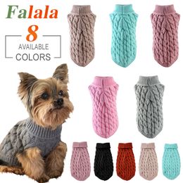 Dog Apparel Winter Clothes Chihuahua Soft Puppy Kitten High Collar Solid Color Design Sweater Fashion Clothing for Pet Dogs Cats 230829