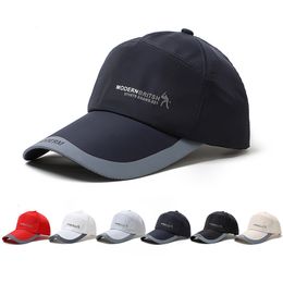 Ball Caps Mens Baseball Cap Kpop Sun Hat Outdoor Sports Travel Tennis Sunscreen Solid Color Fishing 230830