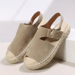 Sandalen Damen Sommer 2023 Eingetroffen Plus Größe 43 Offene Zehenschuhe Damen Casual Flache Espadrilles Zapatos Fiesta Mujer