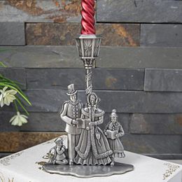 Candle Holders Alloy Creative Street Lamp Wax Stand European Romantic Metal Decoration Single Head Candlestick Restaurant Wedding