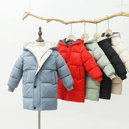 Down Coat Girls Long Jacket Cottton Padded Warm Thick Kids Clothes Winter Children Jackets For Baby Boys Outerwear