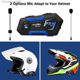 Fodsports FX4 ProMotorcycle Helmet Bluetooth Intercom Headset 1000m 4Rider Group BT 5.0 Interphone Intercomunicador moto FM Q230830