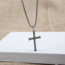 Designer DY Necklace Luxury Top Cross Popular Button Line Pendant Stainless Steel Chain Necklace Accessories Jewelry fashion quality Valentine's Day romantic gift