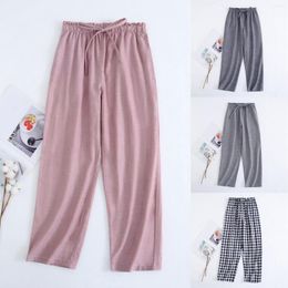 Men's Sleepwear Mens Capris Over The Knee Thin Outfit Living Pants Loose Pyjamas Home Classic Satin Pyjama Set
