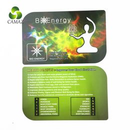 CAMAZ Negative Ion Card PVC Plastic Material Terahertz Scalar Energy Health Quantum Energy Saver Card Bio Energy Card