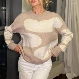 Women's Sweaters YEMOGGY Fashion Knitted Pullover Winter Pullovers Casual Loose O-Neck Full Sleeve Cloud Short Sweater 2023