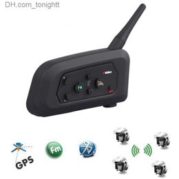 V4 Pro 1200m Motorcycle Helmet Bluetooth Waterproof Interphone Headset 4 Riders Bt Full Duplex Intercom With Fm Radio Q230830