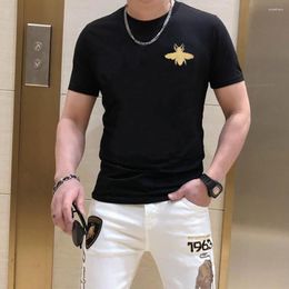 Men's T Shirts 2023 Men Fashion Rhinestone Summer Short Sleeve Tshirt Casual Cotton Comfortable Trend Top Grade Designer Drop156