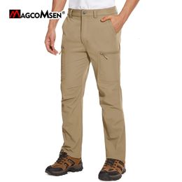 Men's Pants MAGCOMSEN Waterproof Hiking with Multipockets Lightweight Quick Dry Casual Straight Working 230830