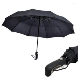 Umbrellas Fully-Automatic Man Umbrella Rain Women Wind Resistan 3-Folding Gift Parasol Travel Business Car 2023 Arrivals