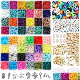 Other Beads For Jewellery Making Kit Include 3600Pcs Heishi Flat Polymer Clay 18000Pcs Glass Seed Diy Craft Drop Delivery Dhx1I