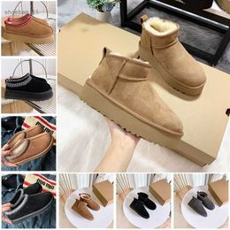 Boots For Women Luxury Australia Snow Boot Womens Tasman Tazz Slippers Ultra Mini Platform Booties Winter Suede Wool Shoes Ladies Warm Fur Ankle Bootes