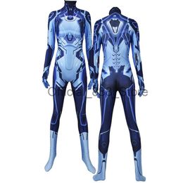 Female Adults Kids Halo Cortana Cosplay Costume Woman Girls Zentai Bodysuit Halloween Party Jumpsuit x0830