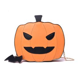 Evening Bags Funny Halloween Pumpkin Shaped Demon Messenger Crossbody Bag Casual Wallet Handbag Cartoon Shoulder Bag 230830