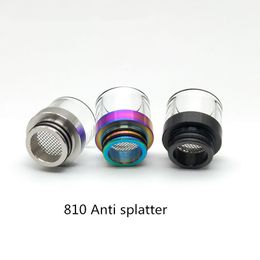 1Pcs Drip Tip 810 Universal Straw Joint Anti Splatter Stainless Steel Glass Tank Accessory