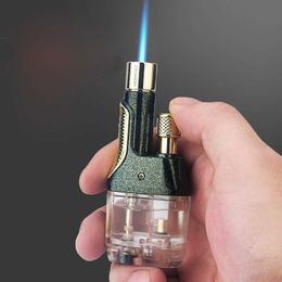2023 New HONEST Portable Windproof Cigar Lighter Mini Flashlight Butane No Gas Outdoor Kitchen Ignition Tool 3UQV