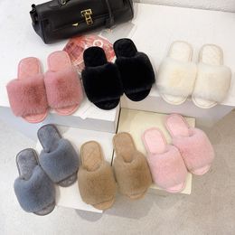 Big size 36-43 Plush fluffy slippers womens indoor home warm Black pink khaki rose red beige cotton slippers