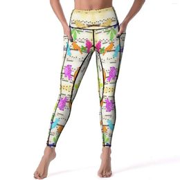 Women's Leggings Musical Birds Print Sexy Cute Animal Work Out Yoga Pants High Waist Stretch Sports Tights Female Custom Leggins