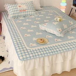 Bed Skirt Ins Ice Silk Bottom Sheet With Lace SkirtCartoon Washable Natural Latex Bedspreads For Double Ruffle Cover Promotion